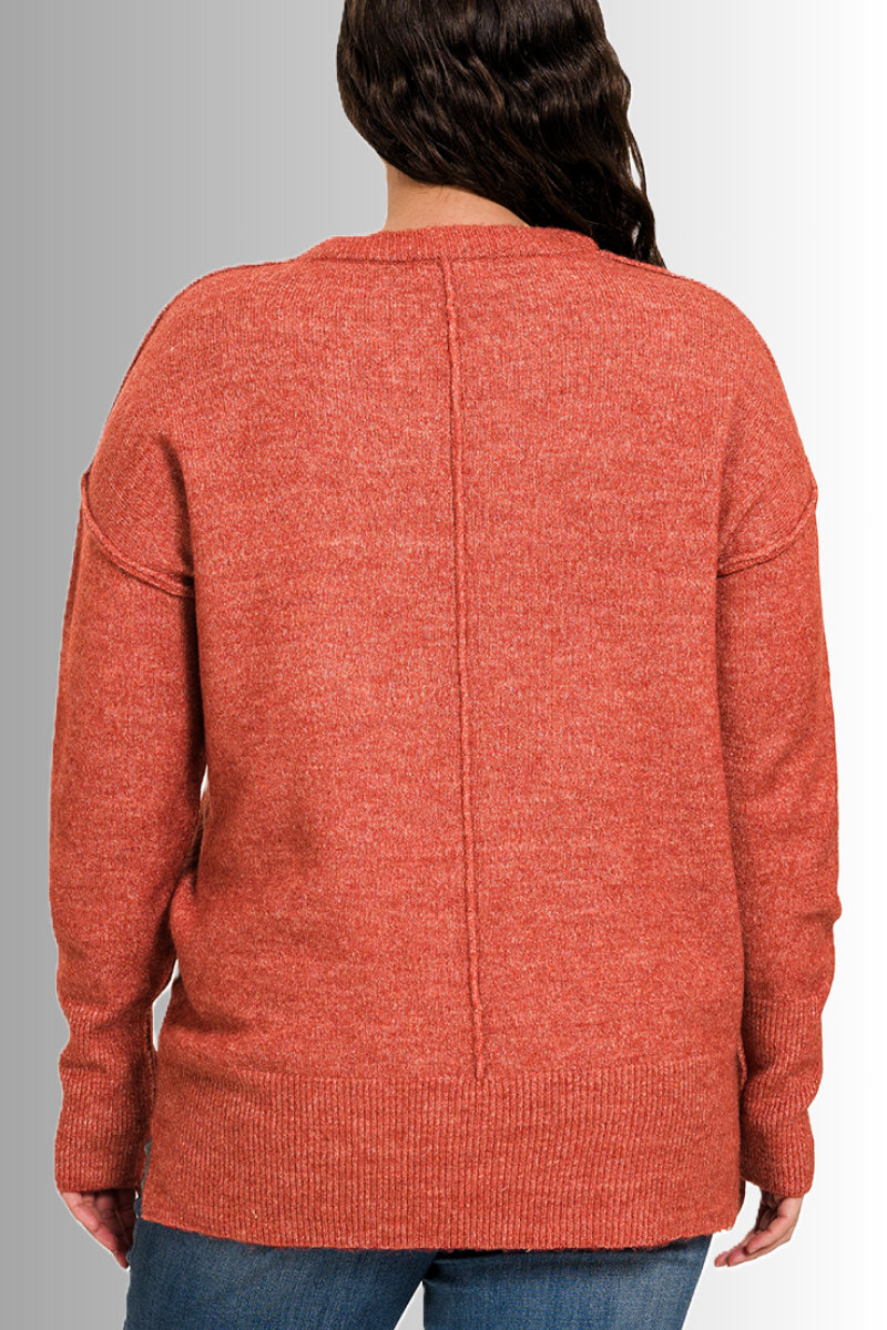 ultra soft eco-friendly pocket melange sweater