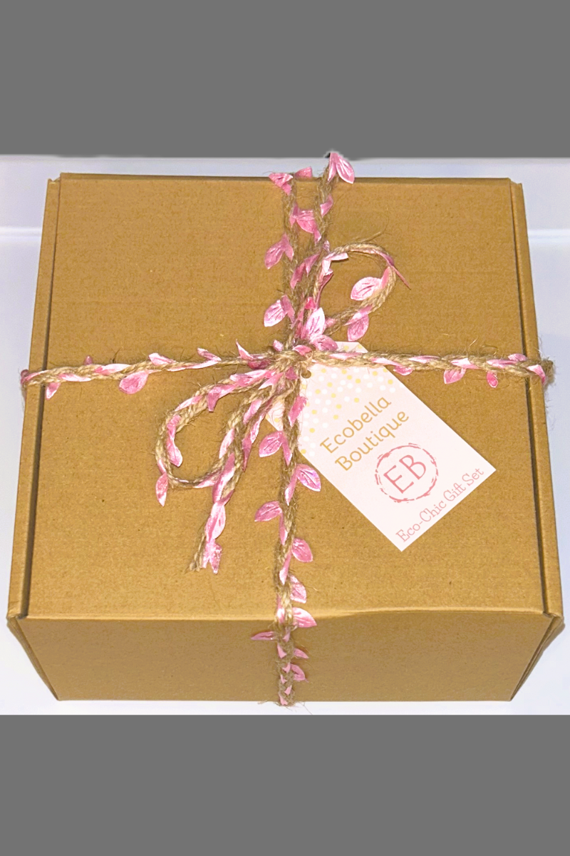 Eco-friendly spa gift set for women including sustainable bath and body products.