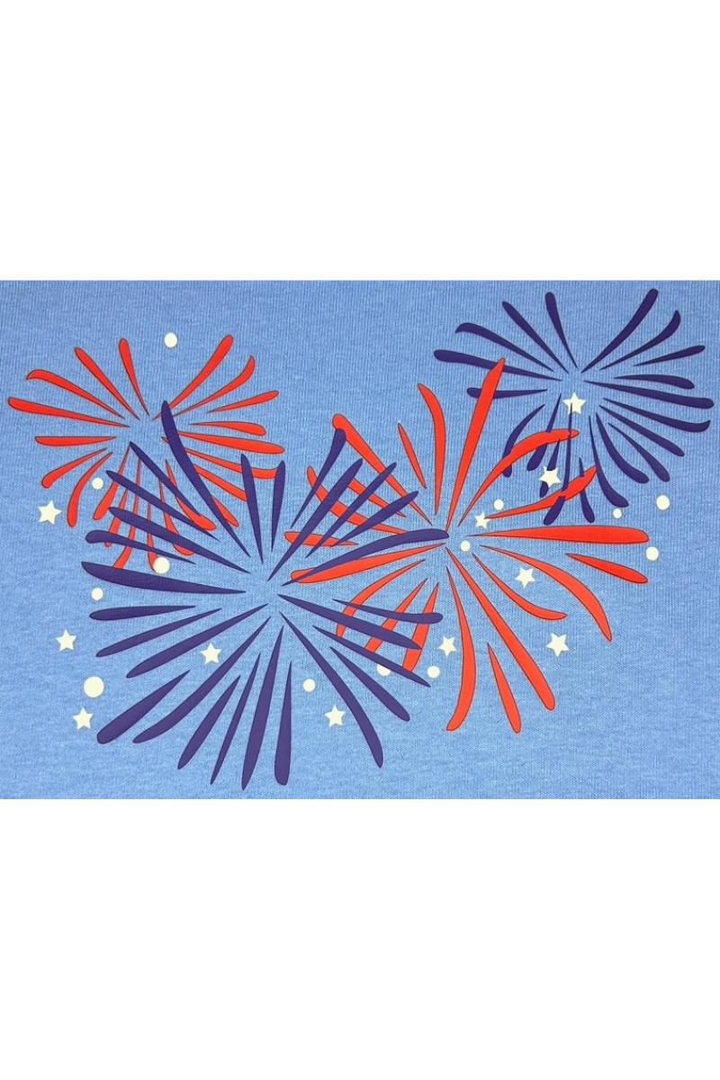 Boom Pow Independence Day Tee Carolina Blue Ecobella Boutique