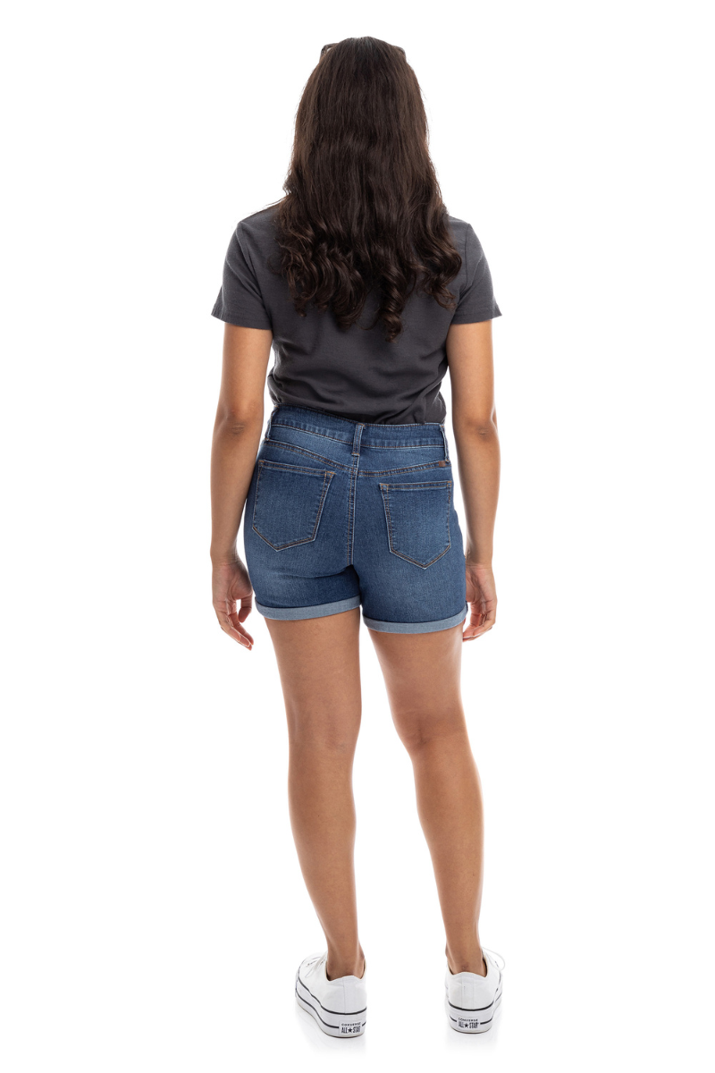 The Charley High Rise Denim Shorts