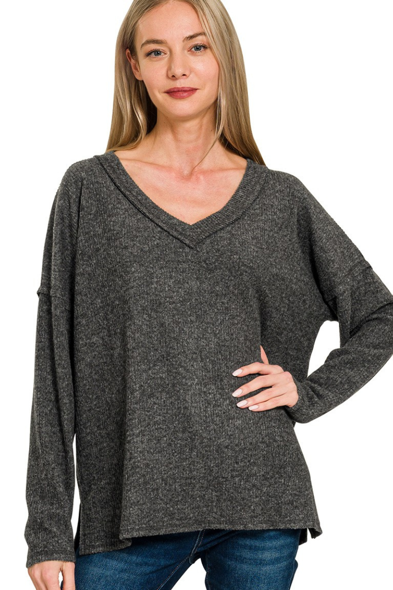 Heather Moonbeam V-Neck Sweater