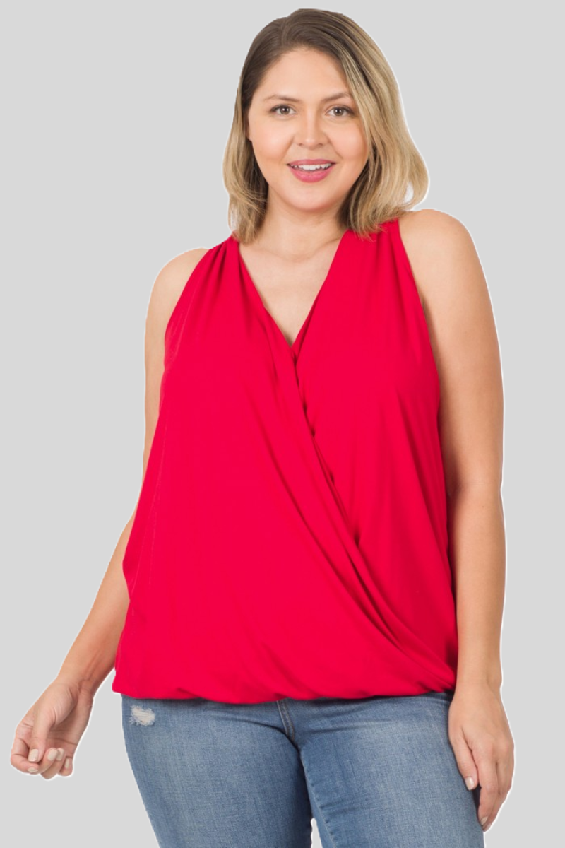 eco-friendly sustainable red halter top